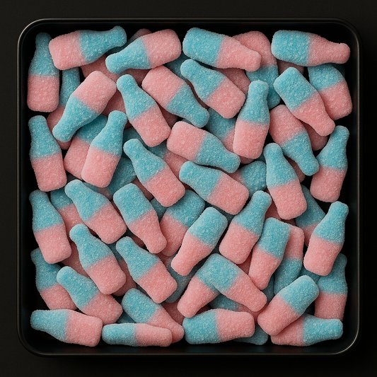 Fizzy Pink Blue Bottles