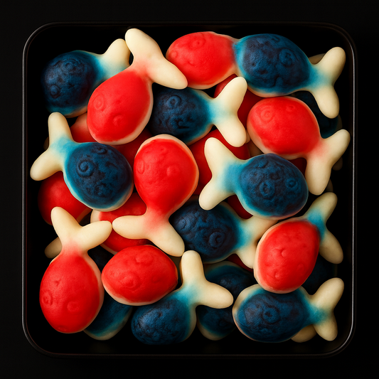 Strawberry and Raspberry Filled Whales