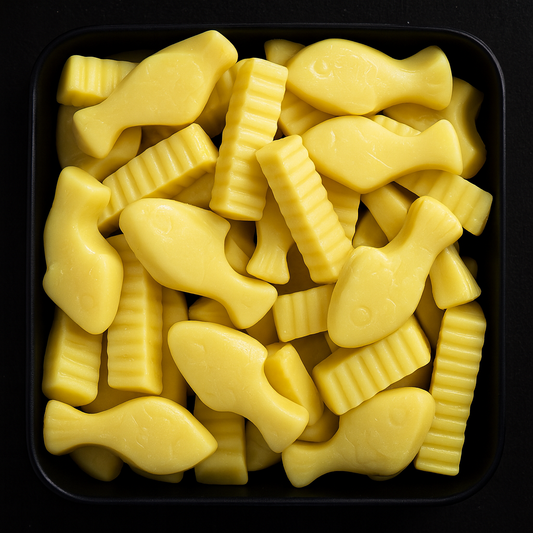 White Choc Fish and Chips